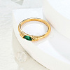 304 Stainless Steel with Cubic Zirconia Finger Rings FS-WG2ED2E-07-2