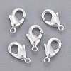 Silver Color Plated Brass Lobster Claw Clasps X-KK-901-S-NF-2