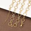304 Stainless Steel 10mm and 14MM Ring Link Chain Necklaces NJEW-P343-02C-G-2