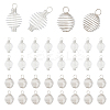 DICOSMETIC 30Pcs 2 Styles Steel & 304 Stainless Steel Wire Pendants STAS-DC0012-65-1