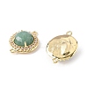 Natural Green Aventurine Faceted Connector Charms G-H323-03G-10-2