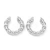 Twist Ring Rack Plating Brass Cuff Earrings for Women Men EJEW-K245-10P-1