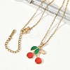 Brass Enamel Pendant Necklaces SA-CBA7E55-01G-2