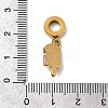304 Stainless Steel Enamel & Cat Eye European Dangle Charms STAS-D153-22A-G-3