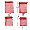 30Pcs 4 Styles Rectangle Organza Bags Jewellery Storage Pouches Wedding Favour Party Mesh Drawstring Gift OP-FS0001-01A-7