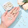 100Pcs 2 Styles AB Color Plated Natural Freshwater Shell Connector Charms PALLOY-YW00119-5