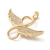 Brass Micro Pave Cubic Zirconia Pendants ZIRC-P114-08G-2