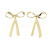 Bowknot Rack Plating Brass Studs Earrings for Women KK-Z038-23G-1