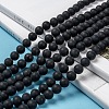 Natural Black Agate Bead Strands X-G-H056-8mm-6