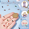 24Pcs 12 Colors Brass Cubic Zirconia Charms FIND-HS0001-13-4