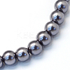 Baking Painted Pearlized Glass Pearl Round Bead Strands X-HY-Q330-8mm-73-2