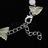 Butterfly Natural New Jade Beaded Bracelets for Girl Women BJEW-S145-002A-5