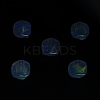 UV Plating Luminous Transparent Acrylic Beads OACR-P010-01B-4