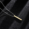 Cuboid 201 Stainless Steel Pendant Necklaces for Men FS-WGBE4EC-02-1