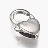 Tarnish Resistant Polished 316 Surgical Stainless Steel Lobster Claw Clasps STAS-Z013-08P-3