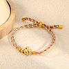 304 Stainless Steel Link Braided Cotton Cord Adjustable Slider Bracelets WG7AACD-01-1