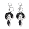 Natural & Synthetic Gemstone Keychain KEYC-K022-01P-2