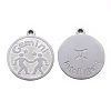 Non-Tarnish 201 Stainless Steel Pendants STAS-R106-11-2