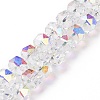 Electroplate Transparent Glass Beads Strands X-EGLA-H101-03A-2