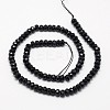 Natural Black Onyx Beads Strands G-D710-B-07A-2