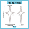 50Pcs 304 Stainless Steel Pendants STAS-HY0001-50-2