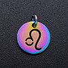 Rainbow Color Ion Plating(IP) 201 Stainless Steel Charms STAS-Q201-JN166-5-1