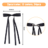 24Pcs 12 Colors Polyester Ribbon Bowknot Alligator Hair Clips PHAR-FH0001-04-2