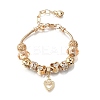 Alloy European Beads Charm Bracelets BJEW-F495-09G-2