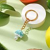 Glass Seed Beads Mushroom Keychain KEYC-MZ00021-4