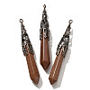 Synthetic Goldstone Pointed Big Pendants G-P560-02R-23-1