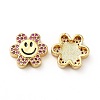 Rack Plating Brass Cubic Zirconia Beads KK-M232-01G-D-4