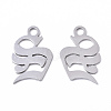 Tarnish Resistant 201 Stainless Steel Pendants STAS-N091-40S-2