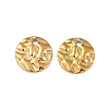 Ion Plating(IP) 304 Stainless Steel Textured Disc Charms STAS-Q336-11B-G-1
