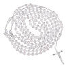 Glass Beads Wedding Rosary Lasso Rope for Wedding HJEW-OC00259-1