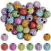 200Pcs Opaque Acrylic Beads OACR-SP0001-63-1