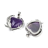 Natural Amethyst Pendants G-Q025-01P-04-3