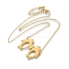 304 Stainless Steel Laser Cut Double Penguin Pendant Necklaces for Women Men NJEW-Q032-01A-G-4