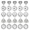 50Pcs 5 Style Tibetan Style Alloy Pendants FIND-SC0005-14-1