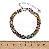 304 Stainless Steel Rhinestone Cup Chain Bracelets for Women BJEW-Z143-23P-01-5