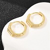 Rectangle Brass Micro Pave Clear Cubic Zirconia Hoop Earrings EJEW-D348-05G-5