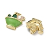 Brass Enamel Pendants KK-H256-07G-01-2