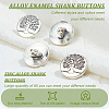 Olycraft 60Pcs Zinc Metal Alloy Shank Buttons FIND-OC0002-08-5