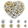 1000Pcs 8 Styles ABS Plastic Beads KY-SP0001-44-1