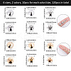 120Pcs 12 Styles Brass Bead Cap Pendant Bails DIY-SP0004-26-2