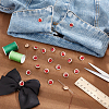 20Pcs 1-Hole Flat Round Zinc Alloy Rhinestones Buttons ALRI-NB0001-20A-4