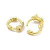 Brass Micro Pave Cubic Zirconia Hoop Earring EJEW-C088-01H-G-2
