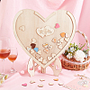 Heart Shape Wooden Guest Book Ornaments DJEW-WH0034-80-5