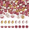 120Pcs 4 Styles Flat Round Iron Rhinestone Spacer Beads FIND-TA0005-68-1