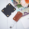 Gorgecraft 2Pcs 2 Colors Wide Imitation Leather Cable Keepers AJEW-GF0006-46-5