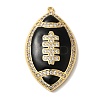Rack Plating Brass Enamel with Cubic Zirconia Pendant KK-A229-32G-03-1